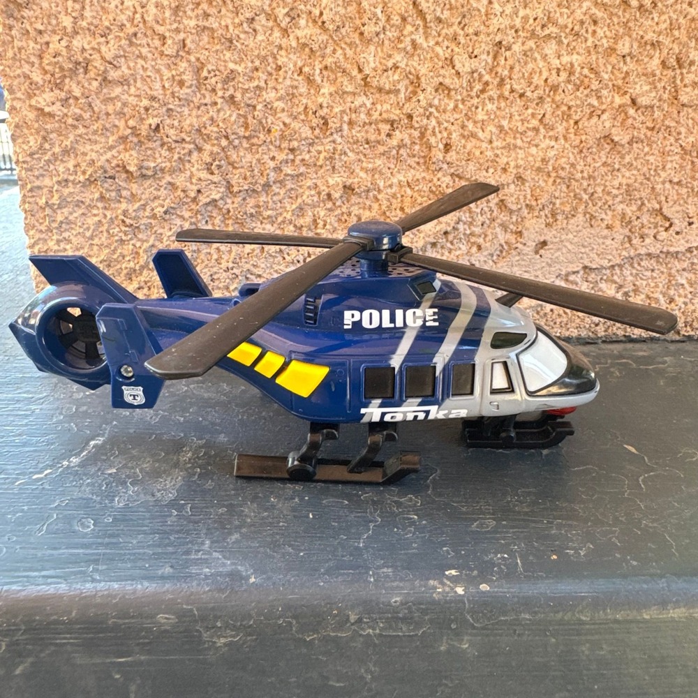 Tonka Police Helicopter Rare Toy Vehicle w Lights and Sounds